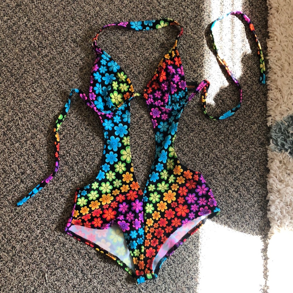 J.Valentine floral rave bodysuit